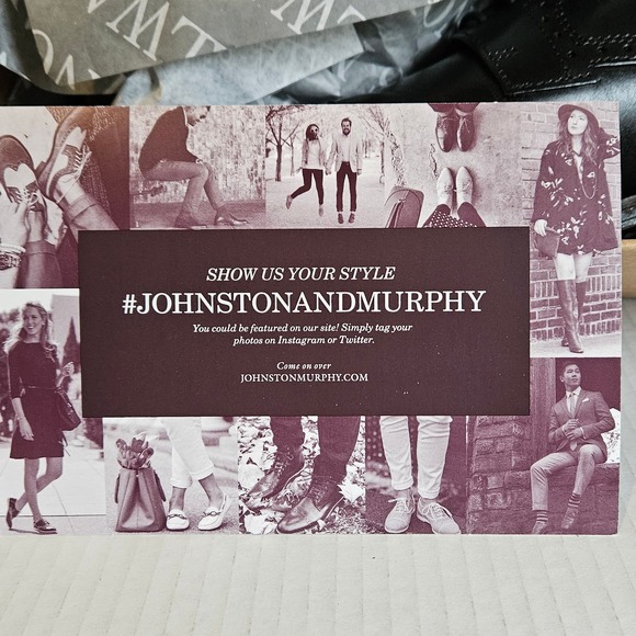 Men's Black Leather Johnston & Murphy‎ Lewis Cap Toe Lace Up Oxfords Size 10 M - Picture 9 of 10